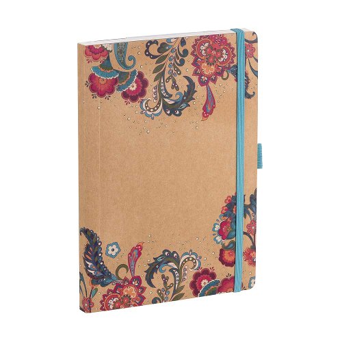Notebool DIN A5 paisley flowers