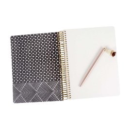 Notebook spiral black & white DIN A5