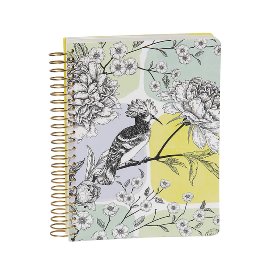 Notebook A5 spiral bird blossoms