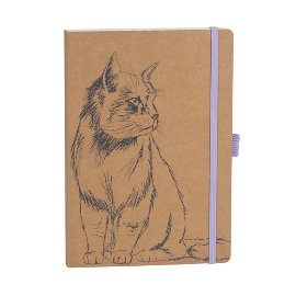 Notebook DIN A5 ORGANICS kraft paper cat