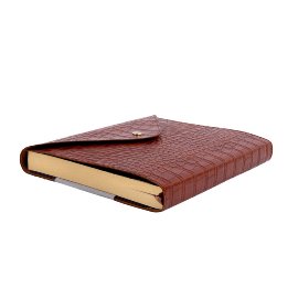 MAJOIE notebook DIN A5 croc cognac