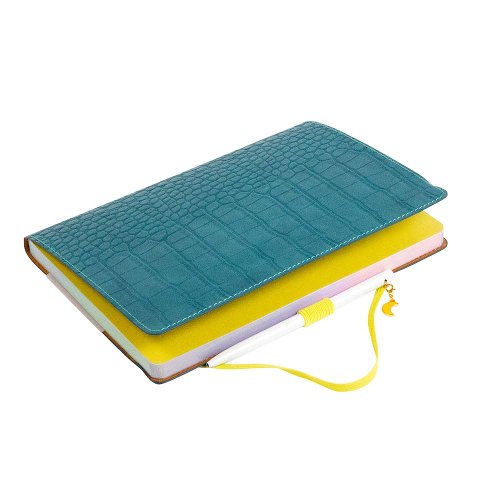 MAJOIE notebook DIN A5 croc blue