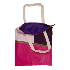 Shopper favourite bag zipper velvet pink