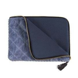 MAJOIE tablet sleeve 10-11" velvet denim blue