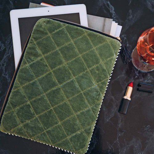 MAJOIE tablet sleeve 10-11" velvet moss green
