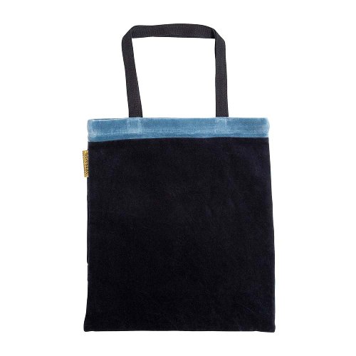 Shopper favourite bag velvet Golden Sun blue