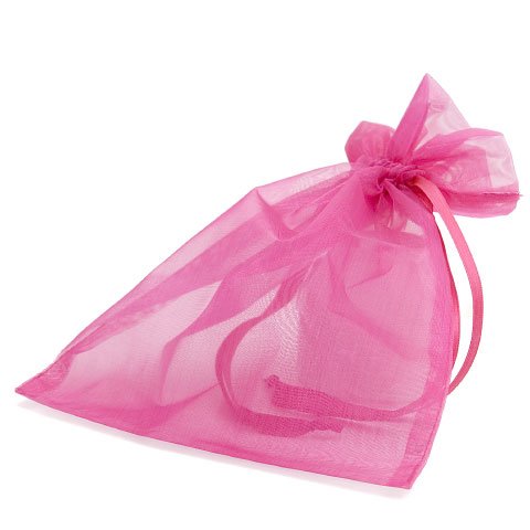 organza bag/17x21cm/hot pink