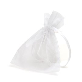 Organza bag white small